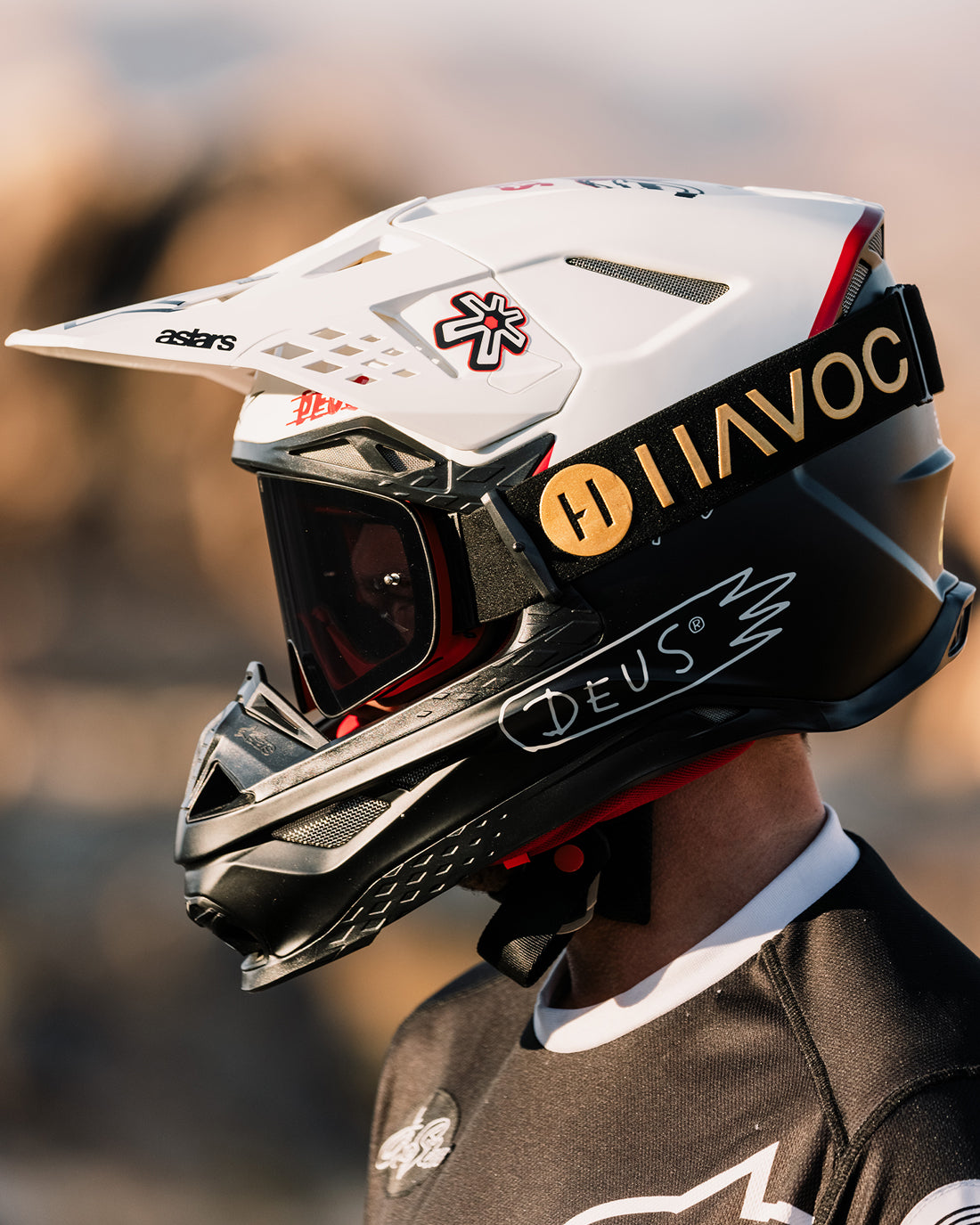 Havoc Infinity Goggle - Black/Gold Strap Smoke Magnetic Lens