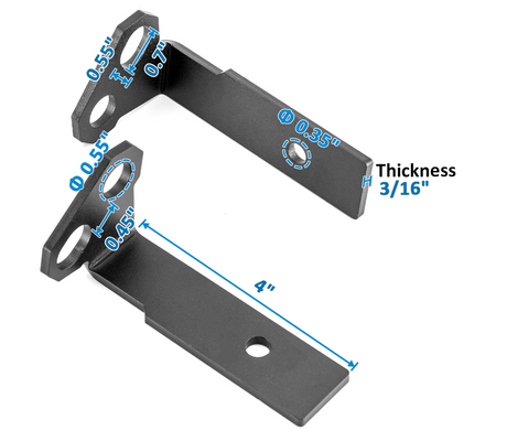 2020-2024 Polaris RZR Pro XP / Turbo R / Pro R Bolt On Pillar Mounts (No boot cutting)