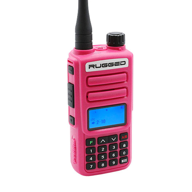 Photo of Rugged GMR2 PLUS - GMRS and FRS Two Way Handheld Radio (Pink) by Rugged Radios - Premium for UTVs / Side by Sides