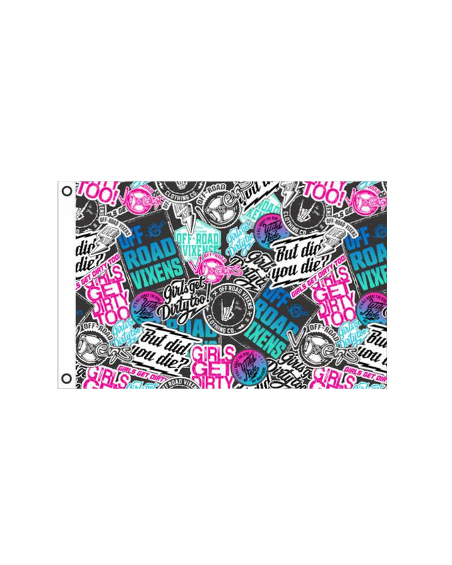 Photo of Graffiti Flag 12" x 18" by OFF-ROAD VIXENS CLOTHING CO. - Premium Accessories for UTVs / Side by Sides