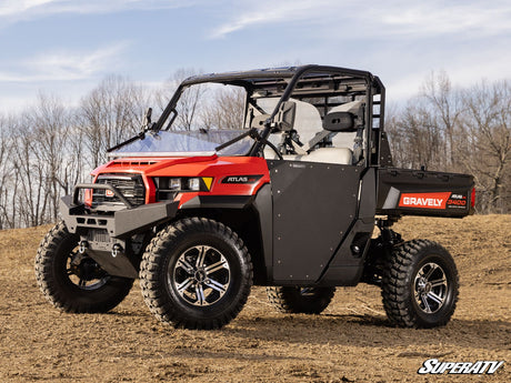 Photo of SuperATV Gravely Atlas JSV Scratch-Resistant Flip Down Windshield by SuperATV - Premium Windshields for UTVs / Side by Sides