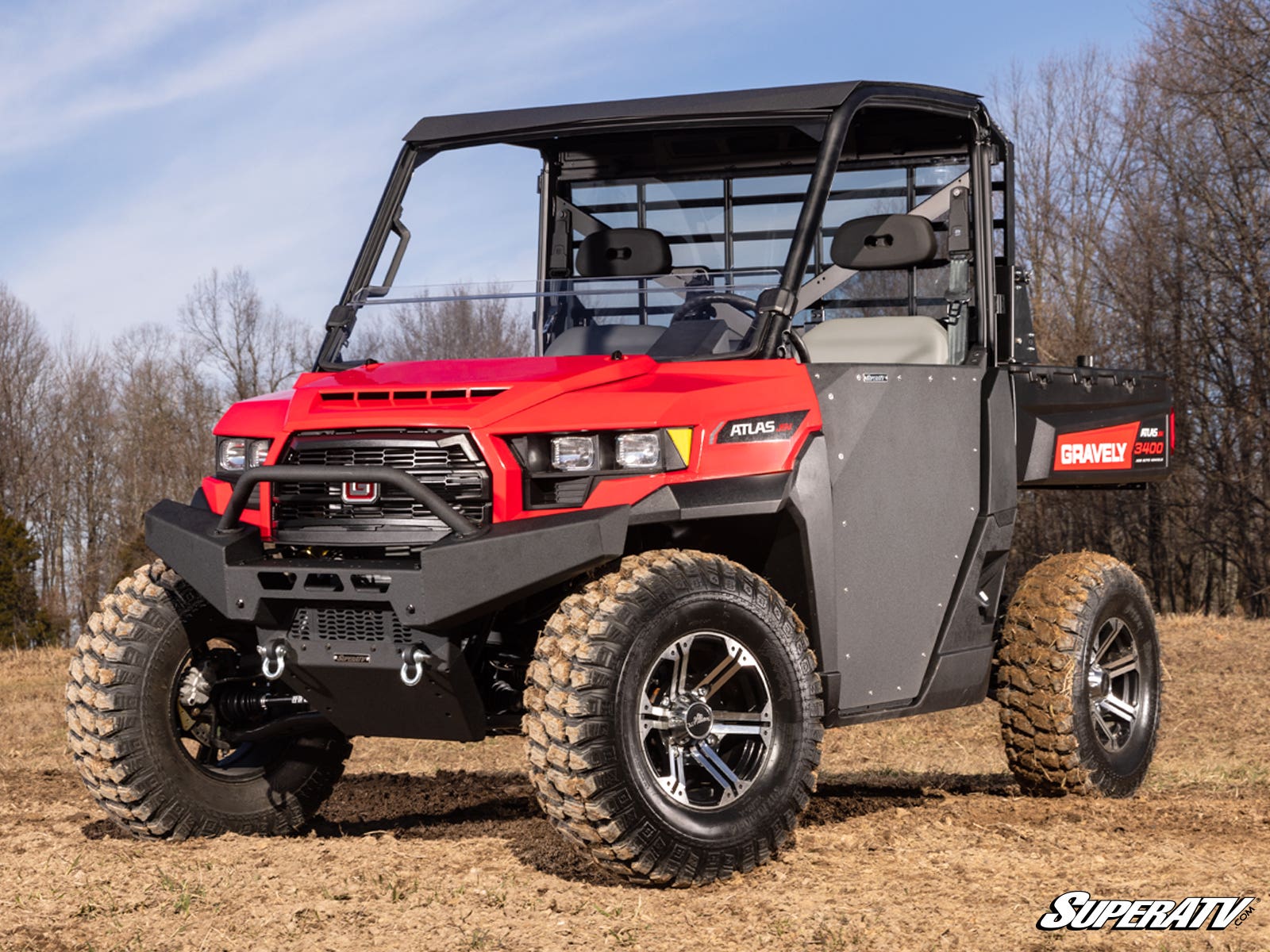 Photo of SuperATV Gravely Atlas JSV Half Windshield by SuperATV - Premium Windshields for UTVs / Side by Sides