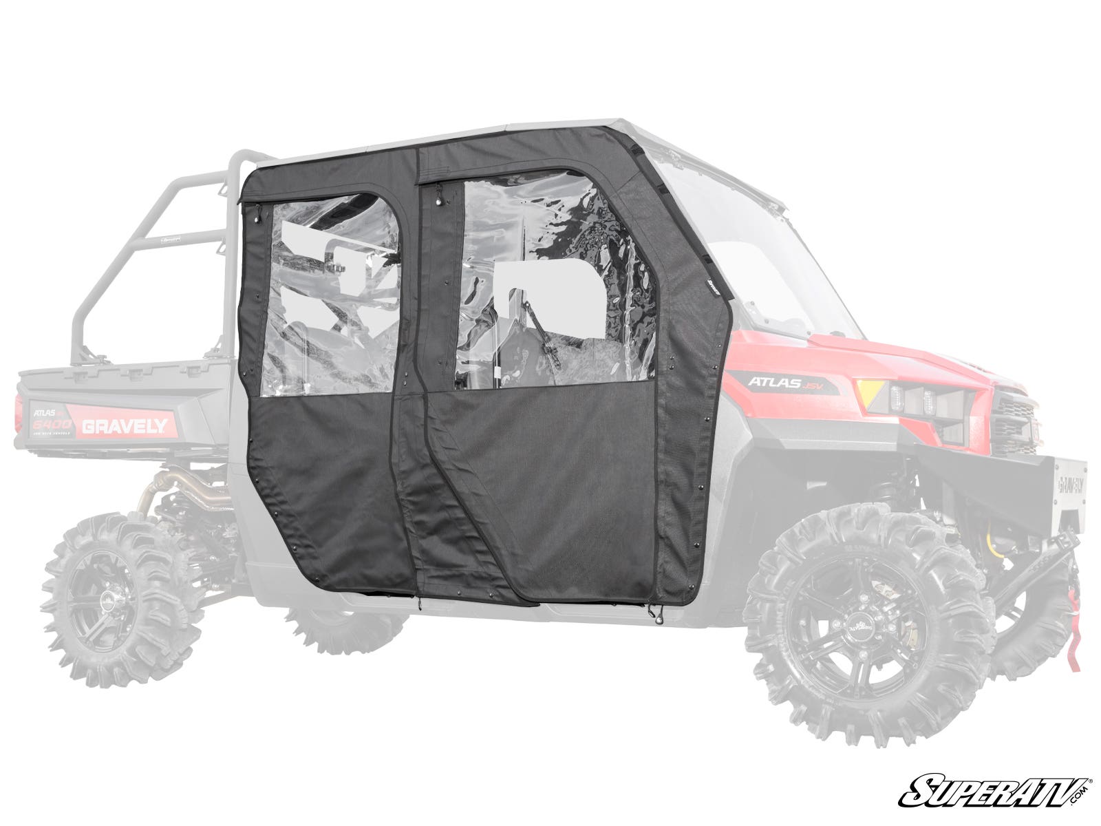 Photo of SuperATV Gravely Atlas JSV 6400 Primal Soft Cab Enclosure Doors by SuperATV - Premium Cab Enclosures for UTVs / Side by Sides