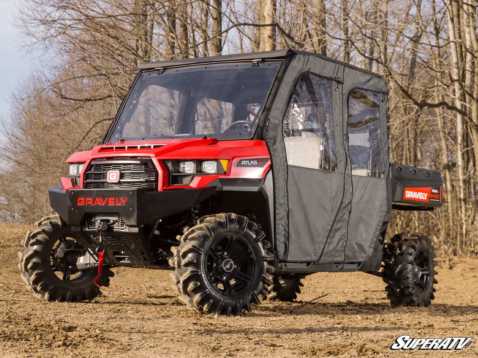 Photo of SuperATV Gravely Atlas JSV 6400 Primal Soft Cab Enclosure Doors by SuperATV - Premium Cab Enclosures for UTVs / Side by Sides
