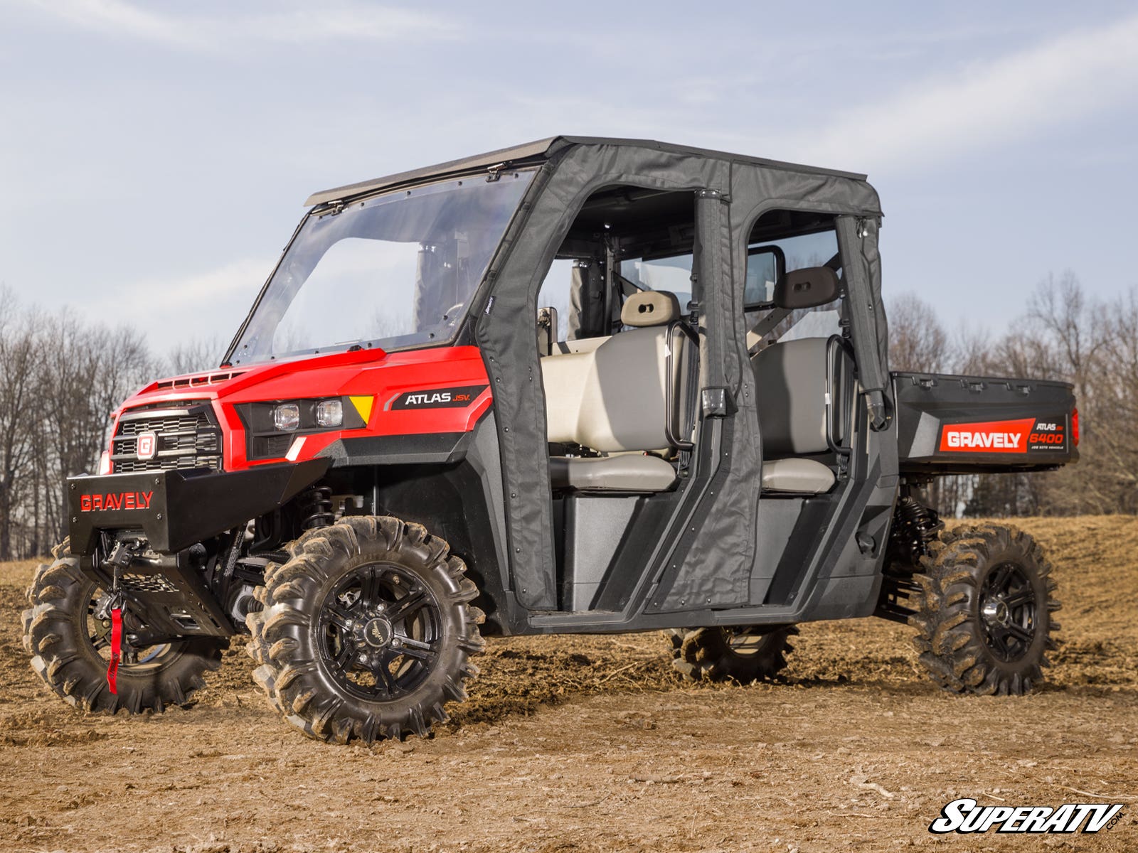 Photo of SuperATV Gravely Atlas JSV 6400 Primal Soft Cab Enclosure Doors by SuperATV - Premium Cab Enclosures for UTVs / Side by Sides