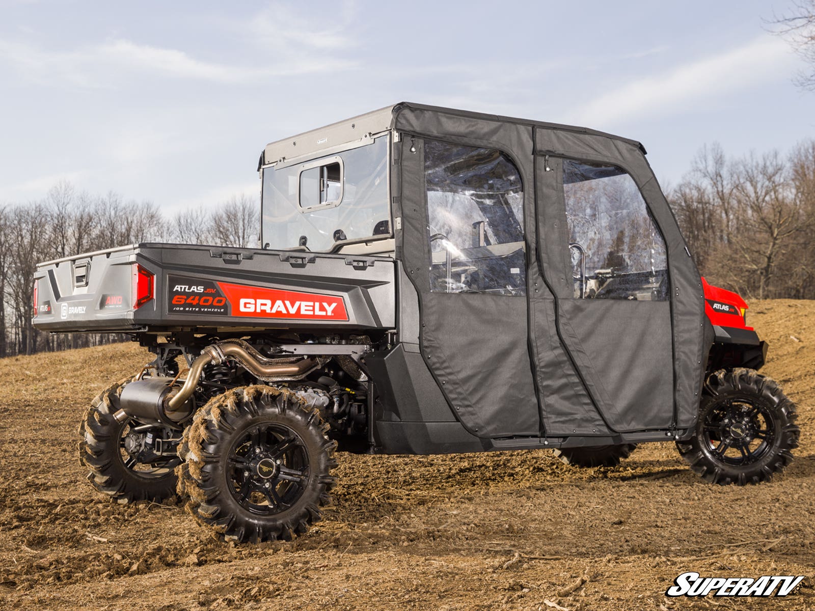 Photo of SuperATV Gravely Atlas JSV 6400 Primal Soft Cab Enclosure Doors by SuperATV - Premium Cab Enclosures for UTVs / Side by Sides