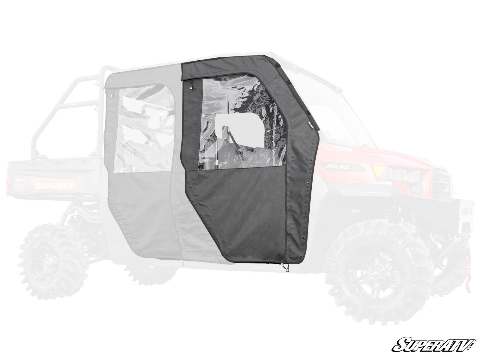 Photo of SuperATV Gravely Atlas JSV 6400 Primal Soft Cab Enclosure Doors by SuperATV - Premium Cab Enclosures for UTVs / Side by Sides