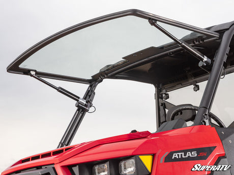 Photo of SuperATV Gravely Atlas JSV MaxDrive Power Flip Glass Windshield by SuperATV - Premium Windshields for UTVs / Side by Sides