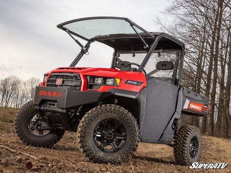 Photo of SuperATV Gravely Atlas JSV MaxDrive Power Flip Glass Windshield by SuperATV - Premium Windshields for UTVs / Side by Sides