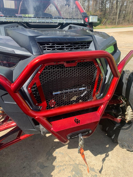 Photo of Aftermarket Snap In Grille with Light Bar by L&W Fab - Premium Grille for UTVs / Side by Sides