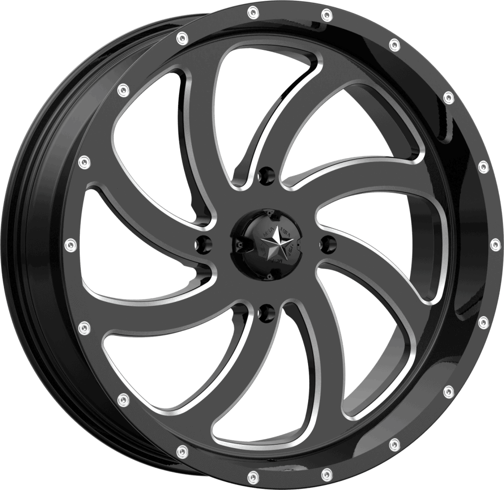 Photo of MSA M36 Switch Wheel - Gloss Black Milled by MSA Offroad Wheels - Premium for UTVs / Side by Sides