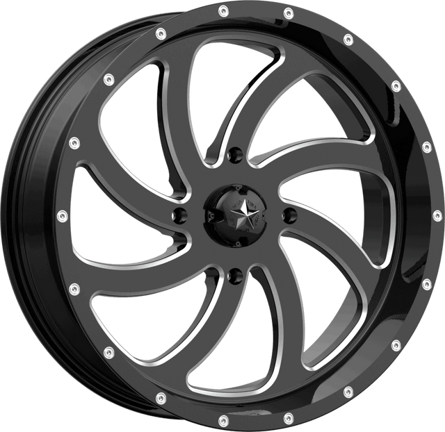 Photo of MSA M36 Switch Wheel - Gloss Black Milled by MSA Offroad Wheels - Premium for UTVs / Side by Sides