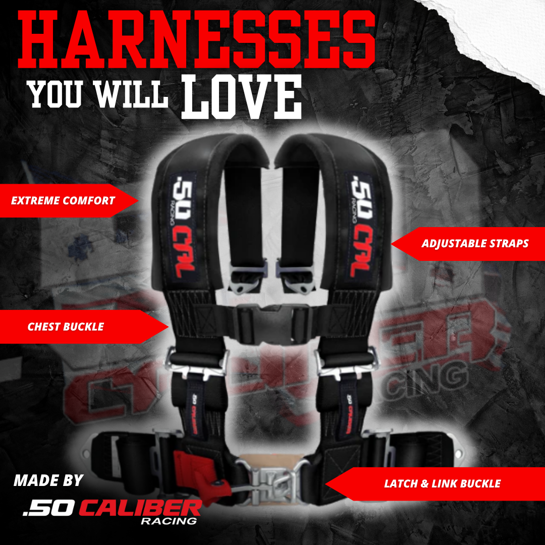 Photo of 2" 4-Point Harness Seat Belt by 50 Caliber Racing - Premium Harnesses for UTVs / Side by Sides