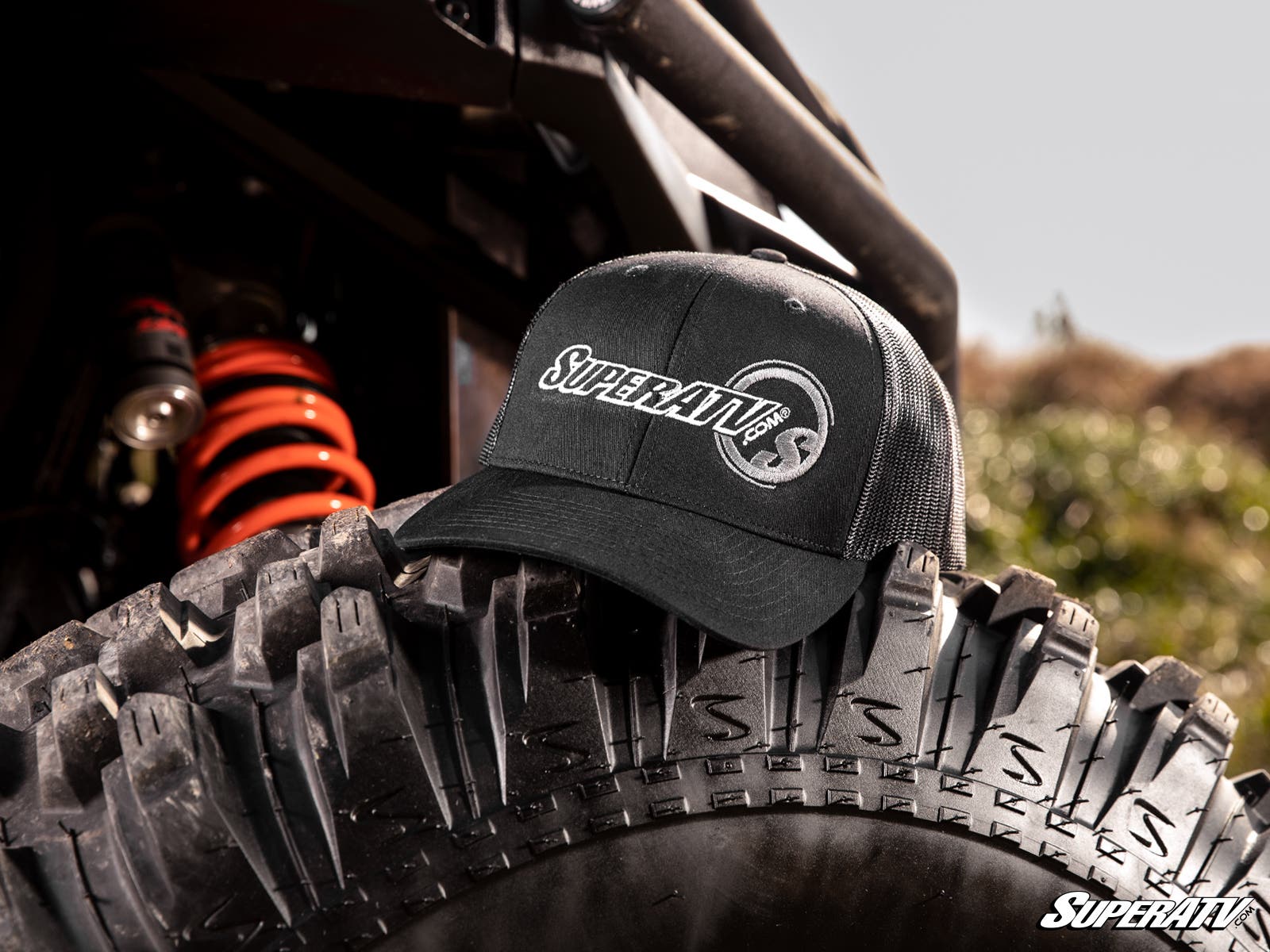 Photo of SuperATV Black and White SuperATV Trucker Hat by SuperATV - Premium for UTVs / Side by Sides