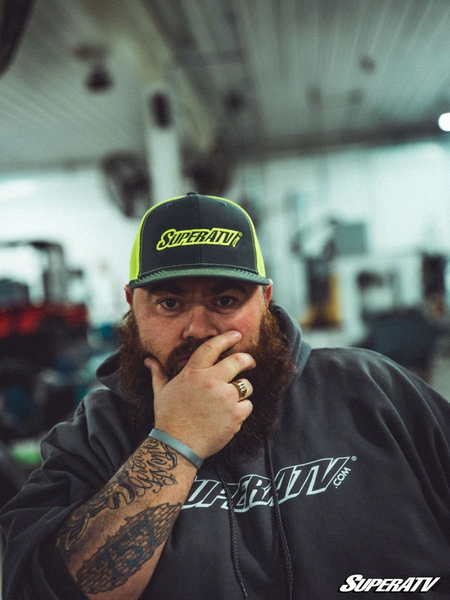 Photo of SuperATV SuperATV Green and Gray Trucker Hat by SuperATV - Premium Apparel & Accessories for UTVs / Side by Sides