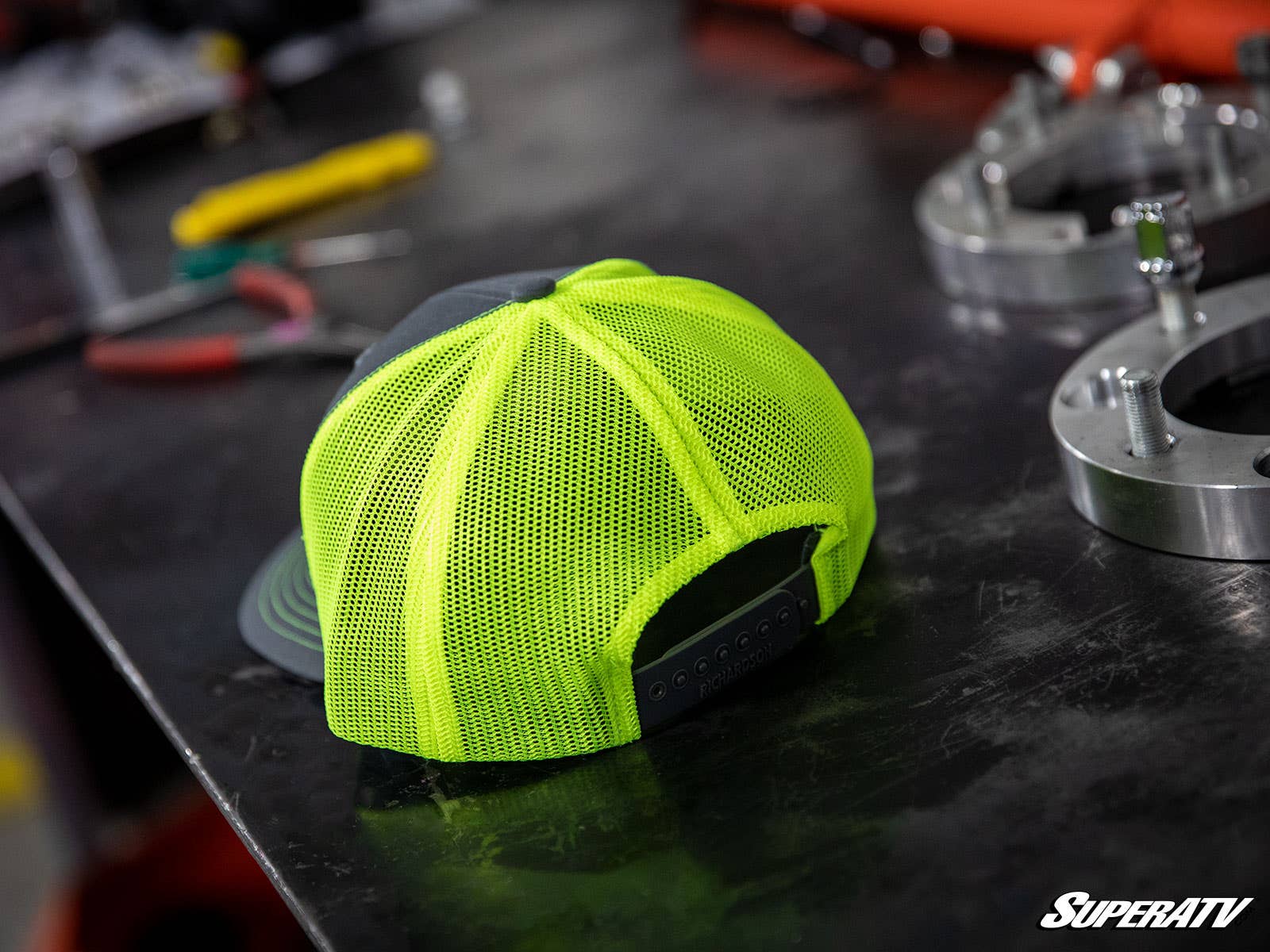 Photo of SuperATV SuperATV Green and Gray Trucker Hat by SuperATV - Premium Apparel & Accessories for UTVs / Side by Sides