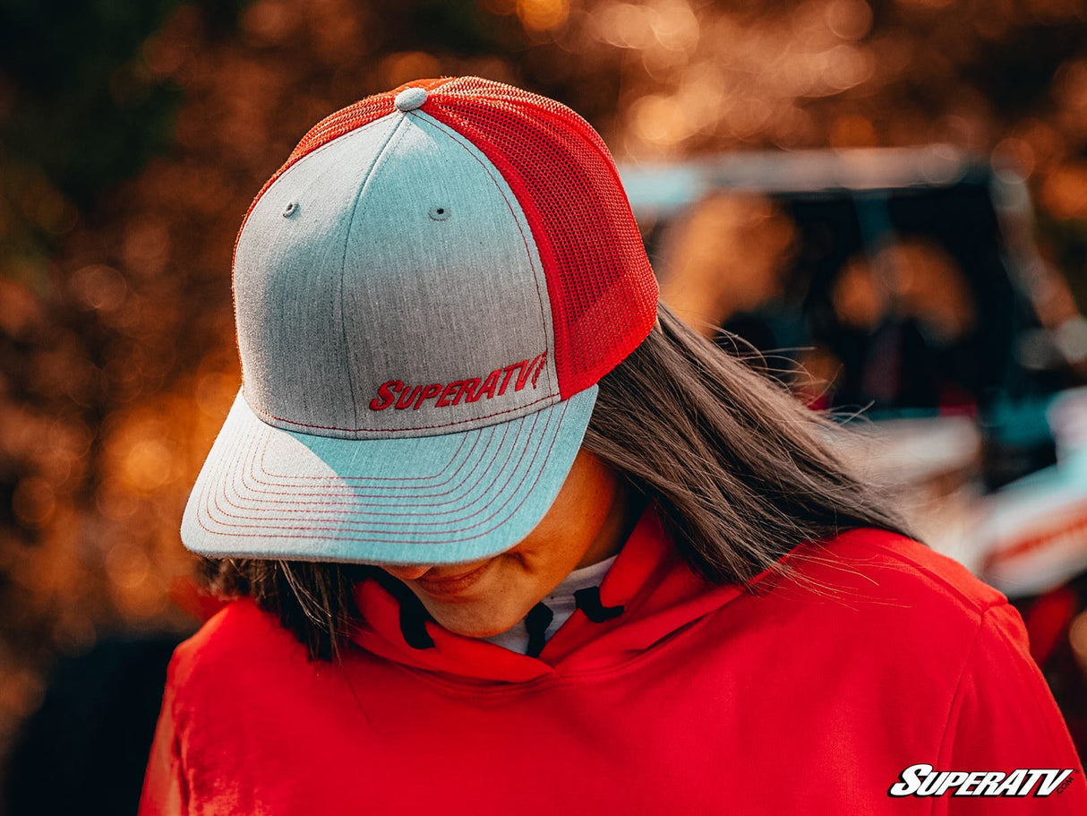 SuperATV Gray and Red SuperATV Trucker Hat