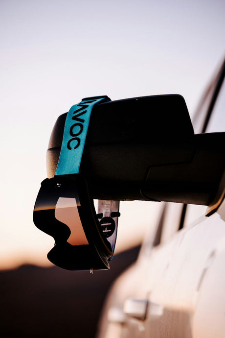 Havoc Infinity Goggle - Blue/Black Strap, Smoke Lens, White Frame