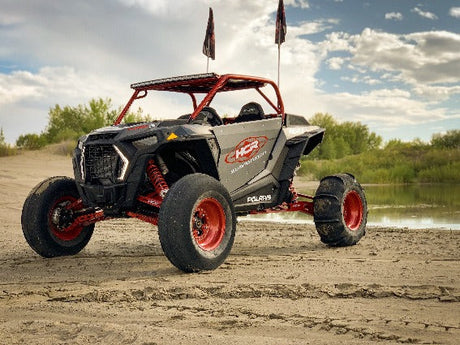 HCR Duner rear trailing arm installed on a Polaris RZR Turbo S