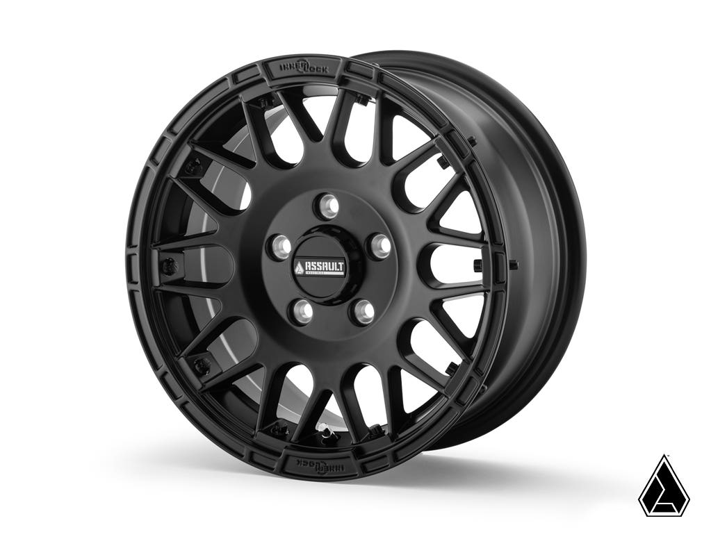 Standard XT Warrior Tires 30x10x15 on 15x7 Assault Industries Hellfire Satin Black Wheels 4/136 Pattern