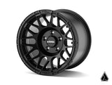 Sticky XT Warrior Tires 32x10x15 on 15x10 Assault Industries Hellfire Satin Black Wheels 4/136 Pattern