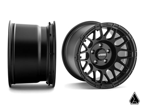 Standard XT Warrior Tires 32x10x15 on 15x10 Assault Industries Hellfire Satin Black Wheels 4/156 Pattern