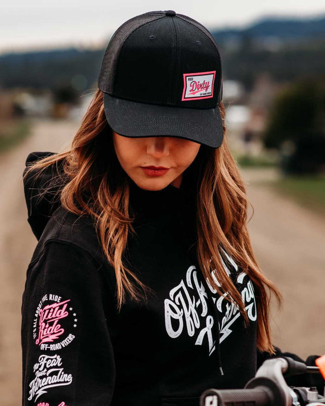 Photo of High Life Trucker Hat - Black by OFF-ROAD VIXENS CLOTHING CO. - Premium Apparel & Accessories for UTVs / Side by Sides