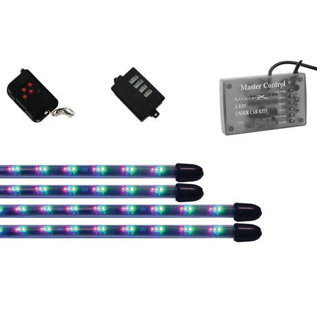Photo of Flex Motion Strip Lights Undercarriage Kit by Vision X Off-Road - Premium LED Light Whips & Rock Lights for UTVs / Side by Sides
