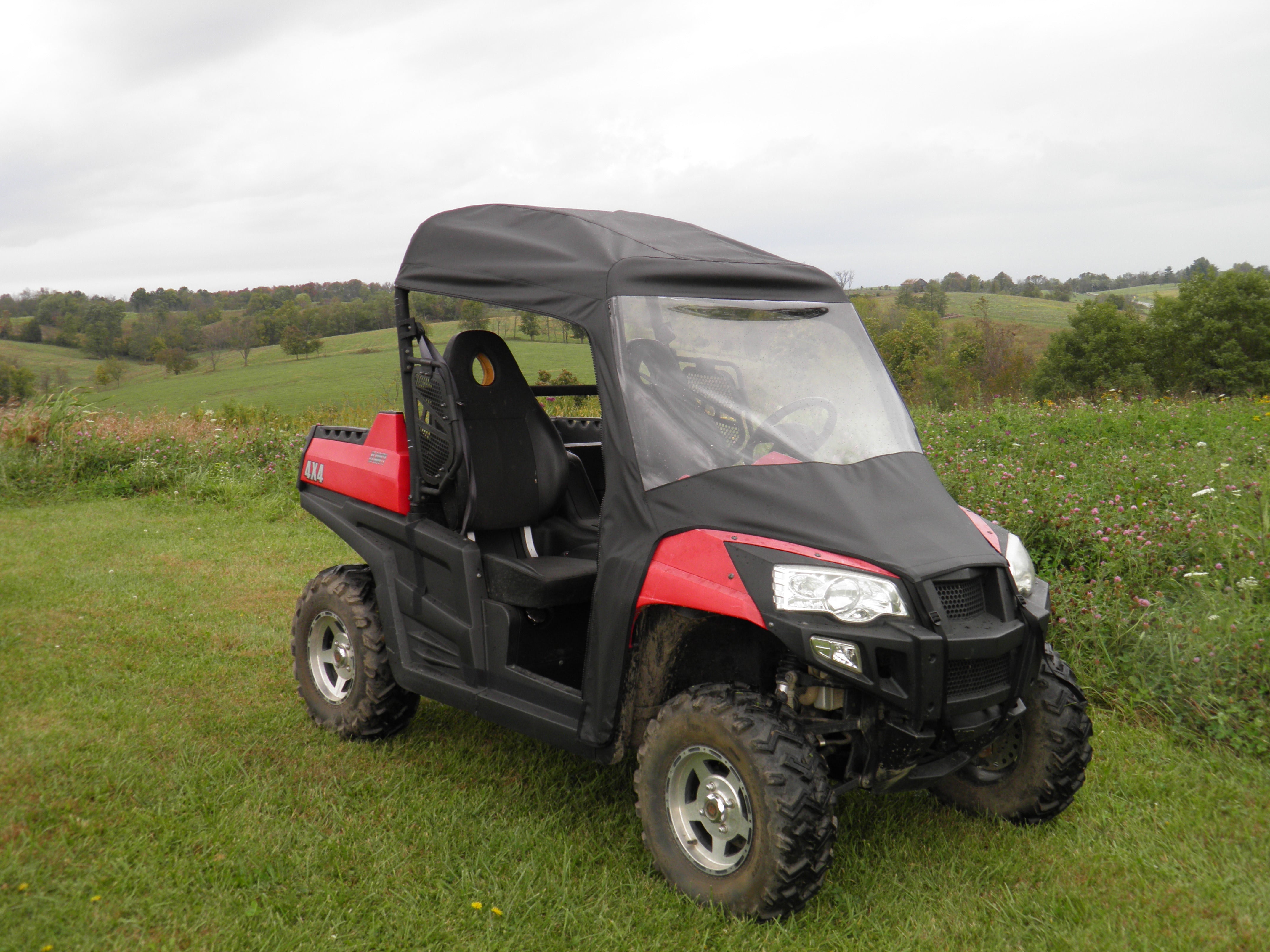Photo of HiSun 800 - Vinyl Windshield/Top Combo by 3 Star UTV - Premium Enclosures for UTVs / Side by Sides
