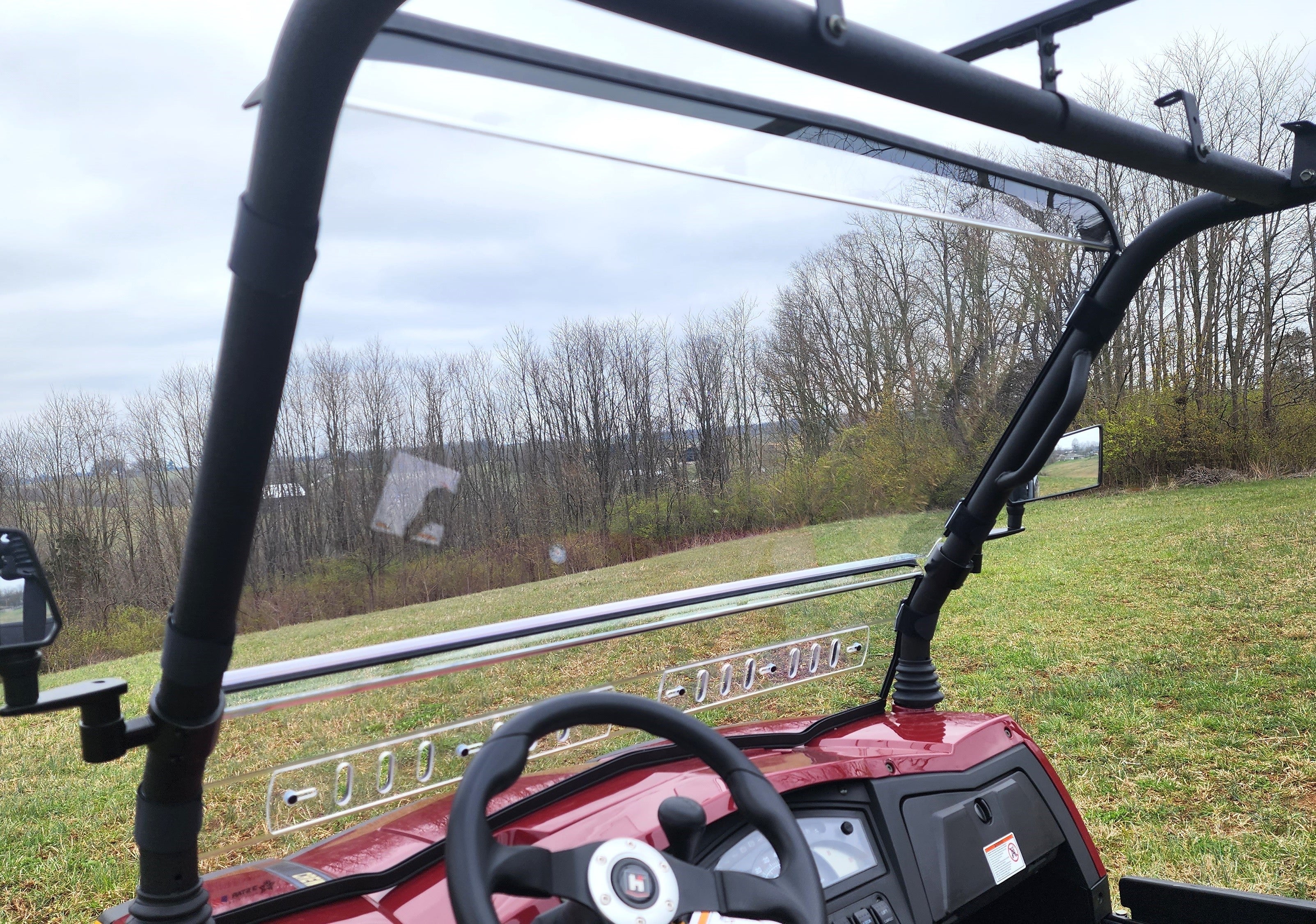 Photo of HiSun Sector 1000 Crew - 2 Pc Windshield with Vent, Clamp, and Hard Coat Options by 3 Star UTV - Premium Windshields for UTVs / Side by Sides