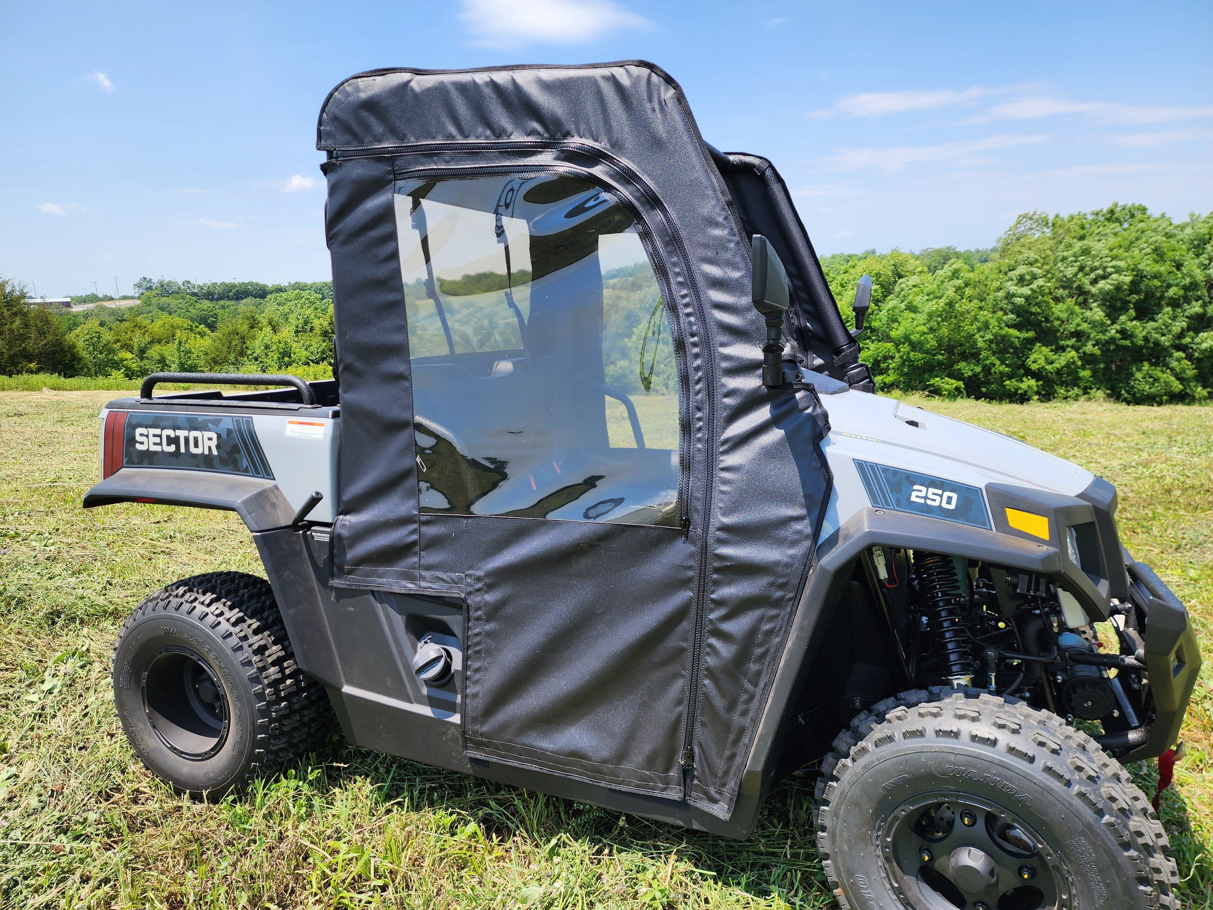 Photo of HiSun Sector 250 - Soft Doors by 3 Star UTV - Premium Enclosures for UTVs / Side by Sides