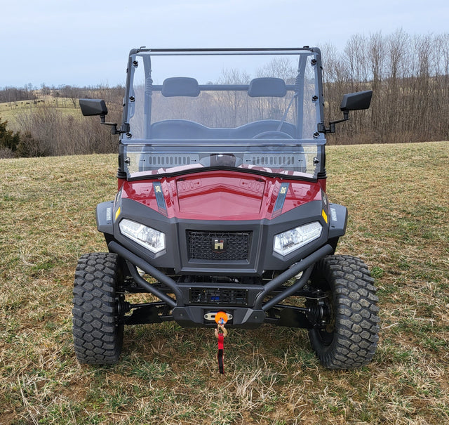 Photo of HiSun Sector 450 - 2 Pc Windshield with Clamp, Vent, and Hard Coat Options by 3 Star UTV - Premium Windshields for UTVs / Side by Sides