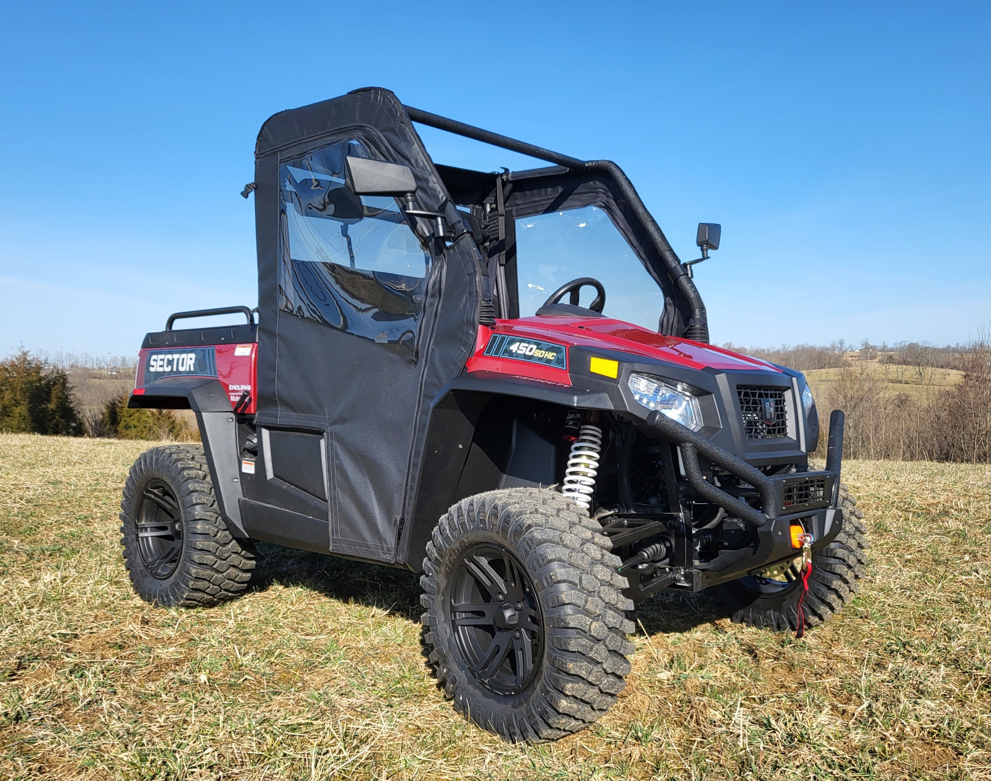 Photo of HiSun Sector 450 - Door/Rear Window Combo by 3 Star UTV - Premium Enclosures for UTVs / Side by Sides