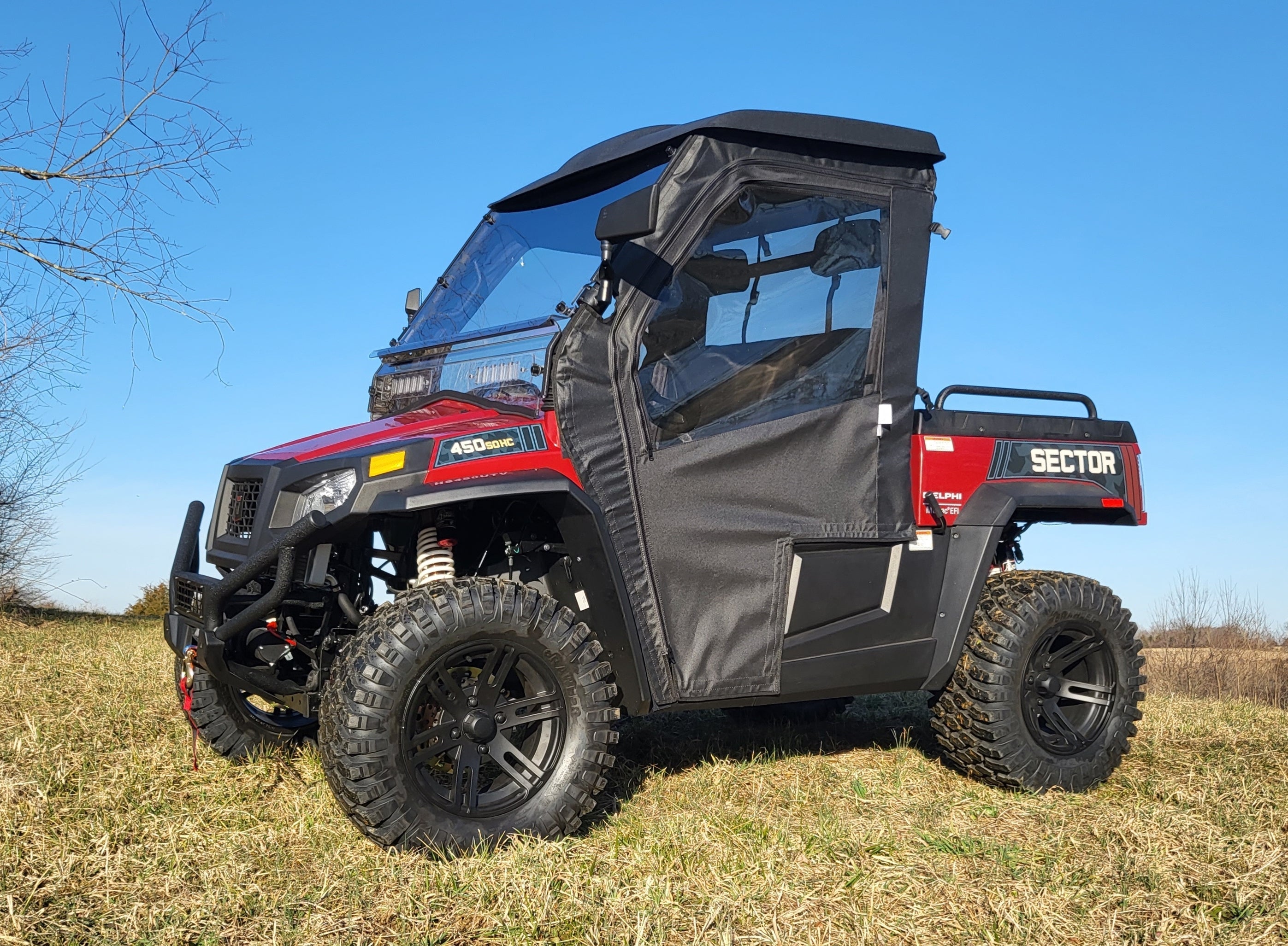 Photo of HiSun Sector 450 - Door/Rear Window Combo by 3 Star UTV - Premium Enclosures for UTVs / Side by Sides