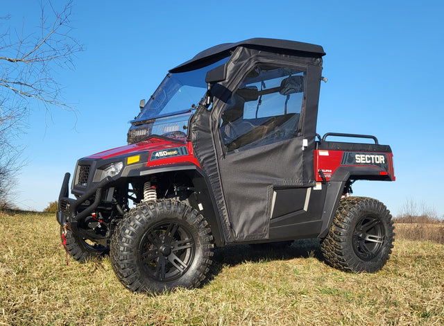 Photo of HiSun Sector 450 - Door/Rear Window Combo by 3 Star UTV - Premium Enclosures for UTVs / Side by Sides