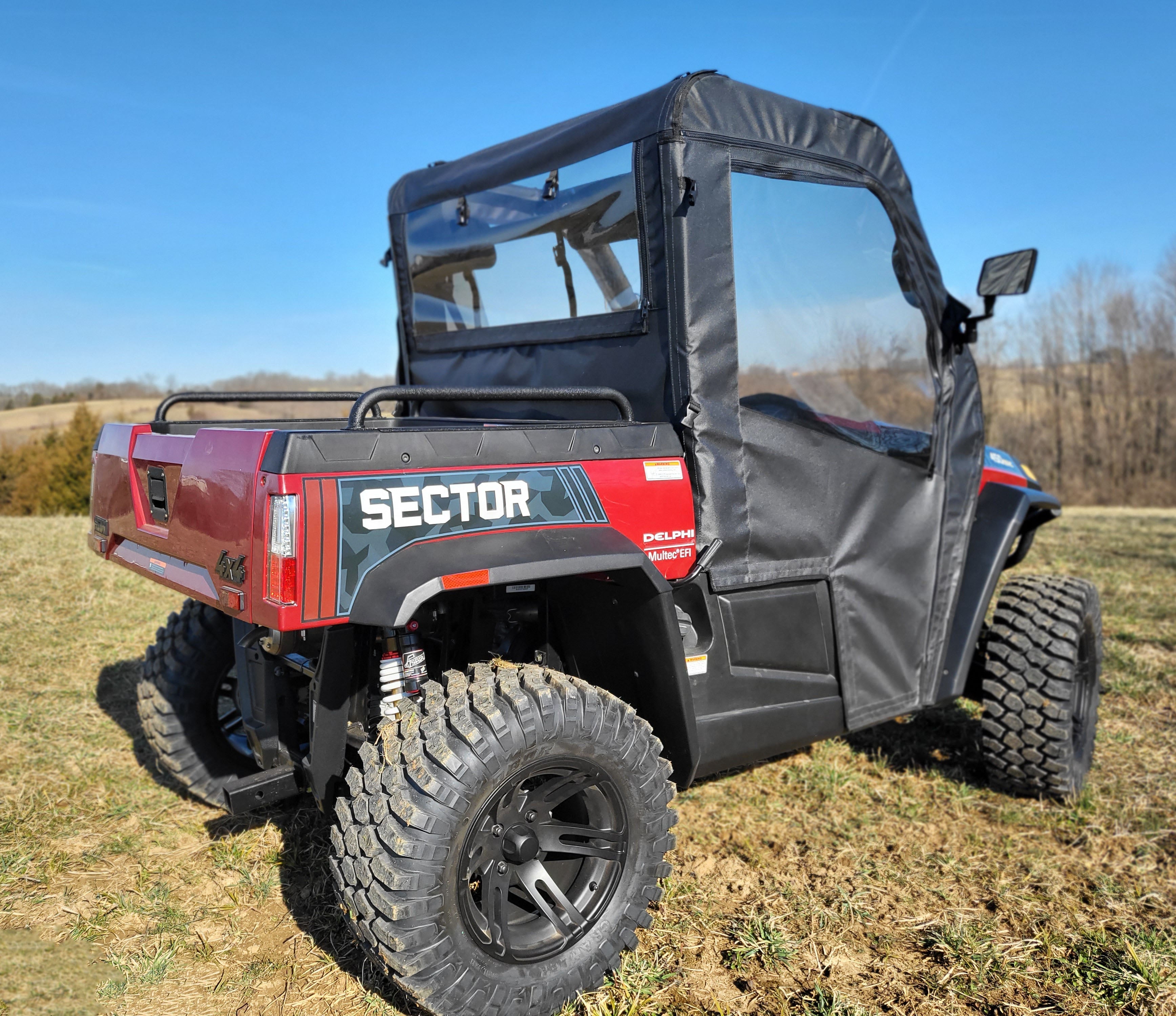 Photo of HiSun Sector 450 - Door/Rear Window Combo by 3 Star UTV - Premium Enclosures for UTVs / Side by Sides