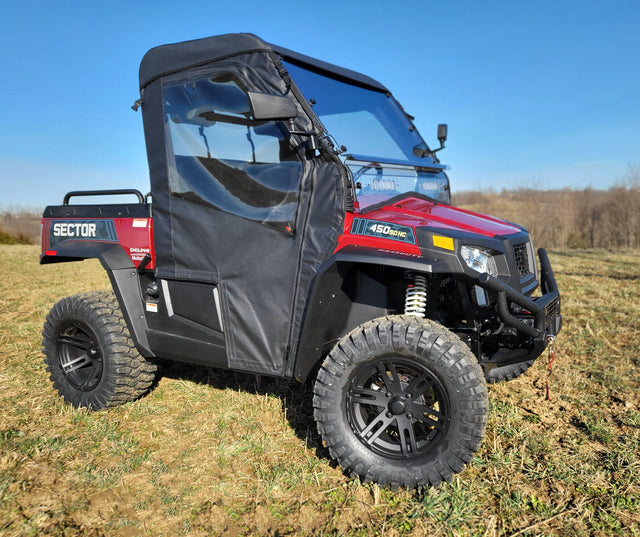 Photo of HiSun Sector 450 - Full Cab Enclosure for Hard Windshield by 3 Star UTV - Premium Enclosures for UTVs / Side by Sides