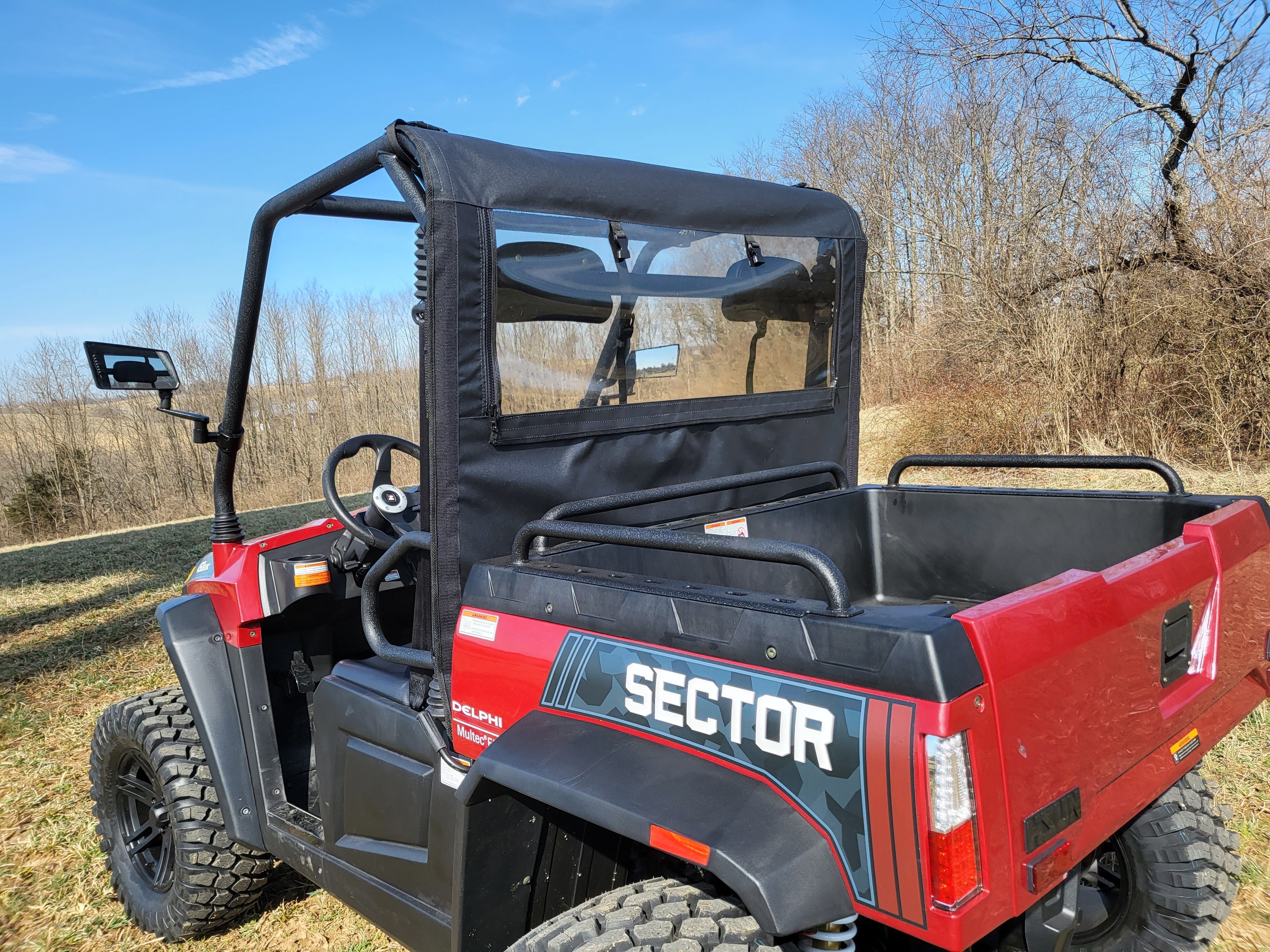 Photo of HiSun Sector 450 - Soft Back Panel by 3 Star UTV - Premium Enclosures for UTVs / Side by Sides