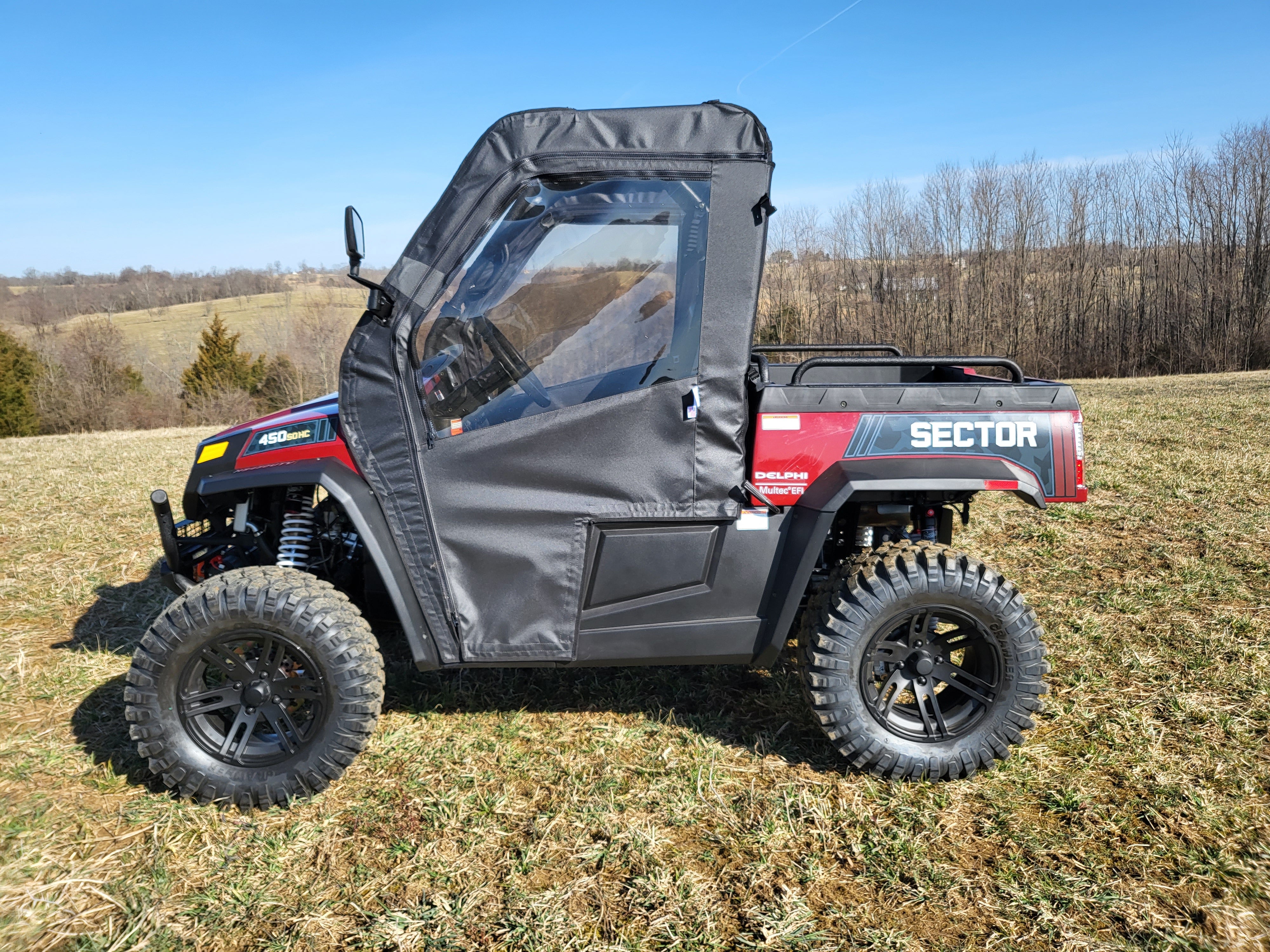 Photo of HiSun Sector 450 - Soft Doors by 3 Star UTV - Premium Enclosures for UTVs / Side by Sides