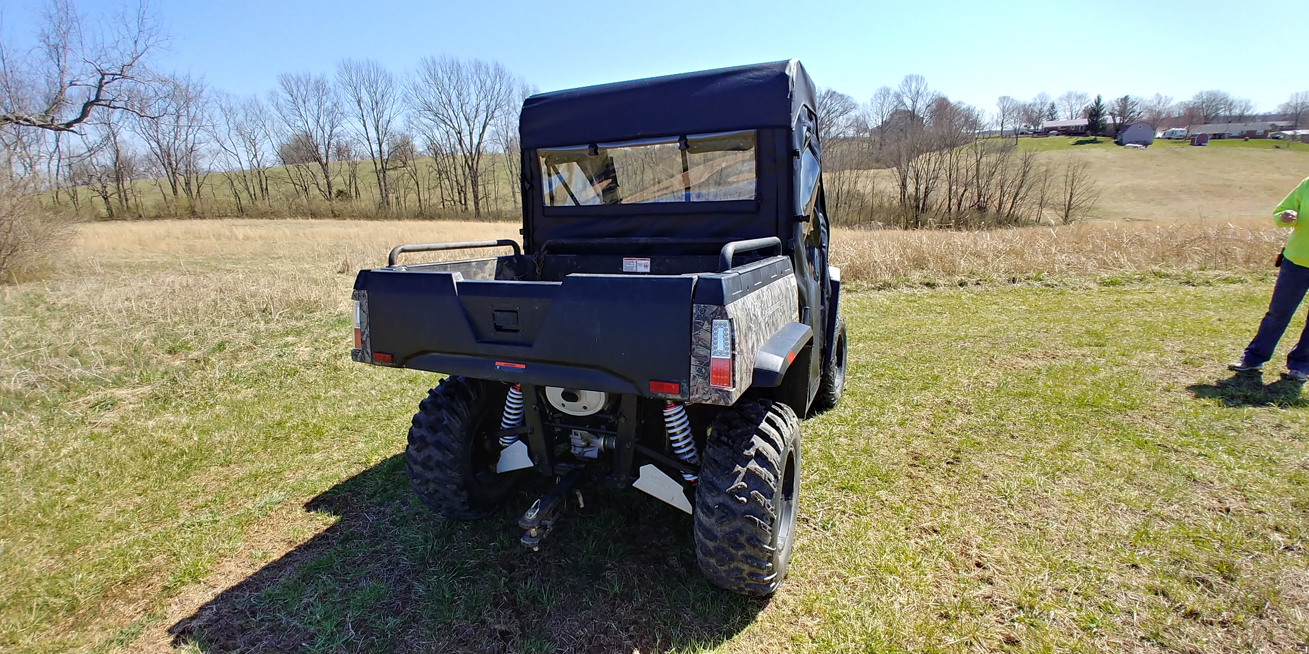 Photo of HiSun Sector 550/750 - Full Cab Enclosure with Vinyl Windshield (Half Doors) by 3 Star UTV - Premium Enclosures for UTVs / Side by Sides