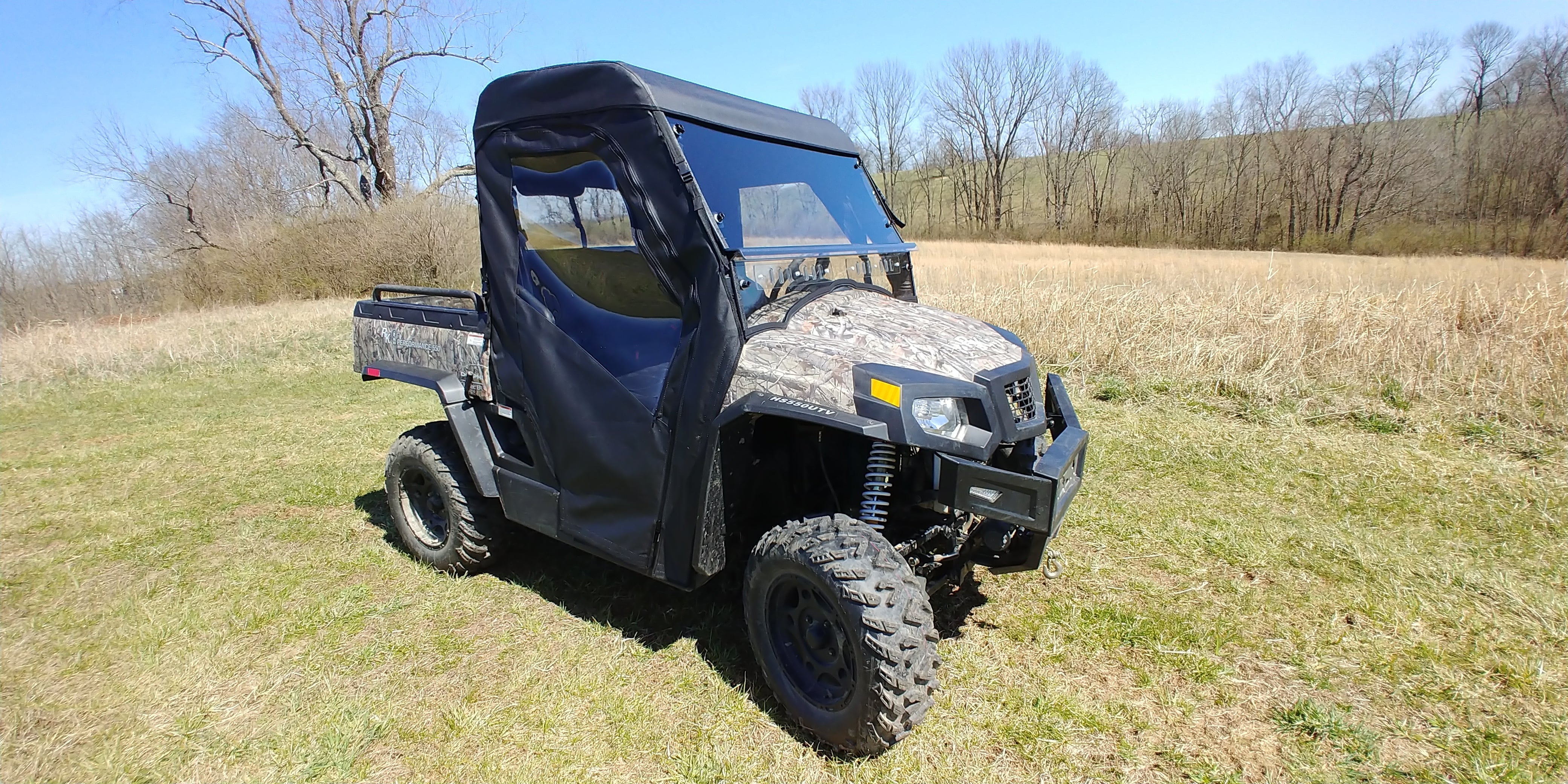Photo of HiSun Sector 550/750 - Full Cab Enclosure for Hard Windshield (Full Doors) by 3 Star UTV - Premium Enclosures for UTVs / Side by Sides