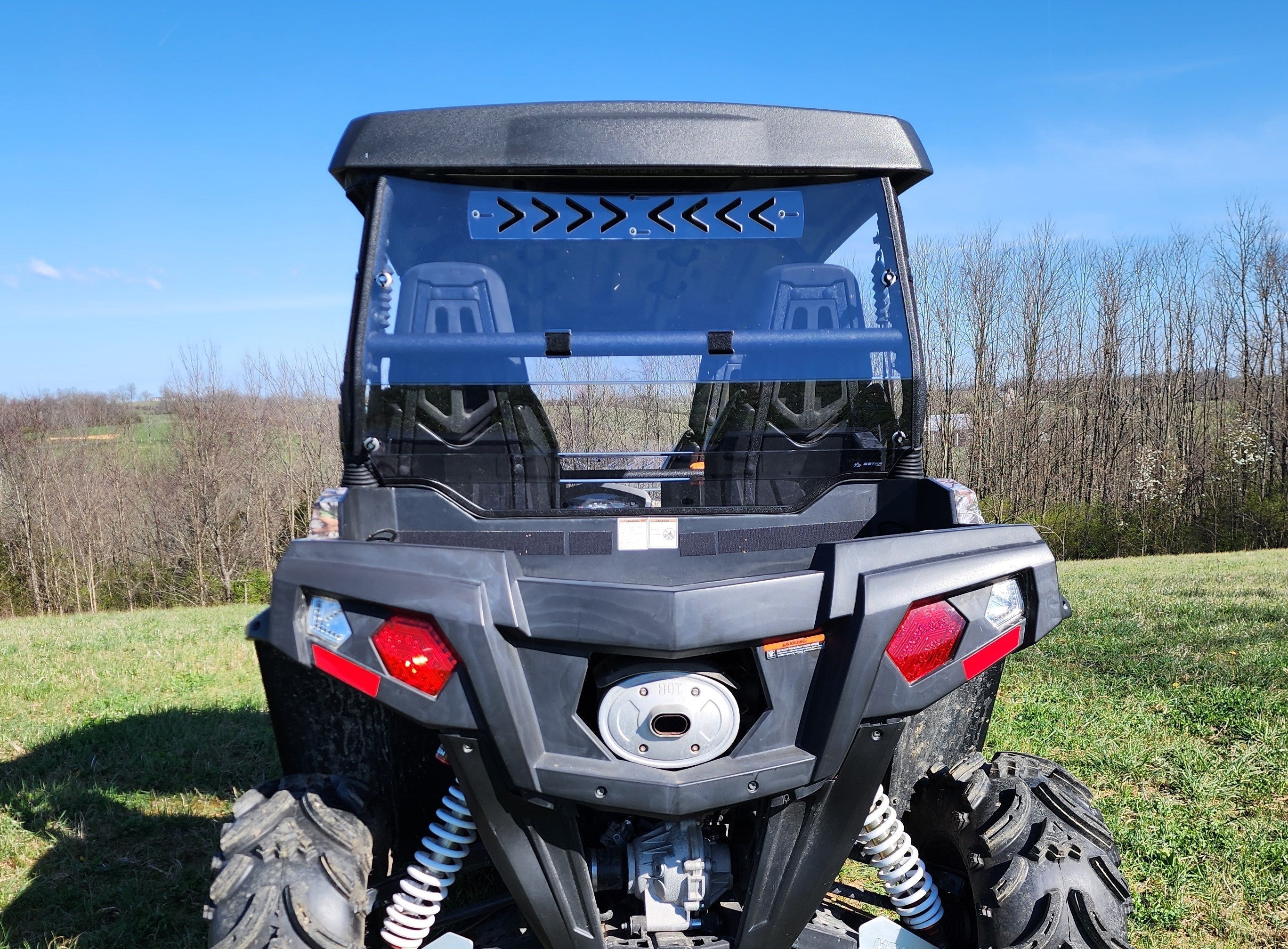 Photo of HiSun Strike 1000 Crew - 1 Pc Lexan Back Panel by 3 Star UTV - Premium Windshields for UTVs / Side by Sides