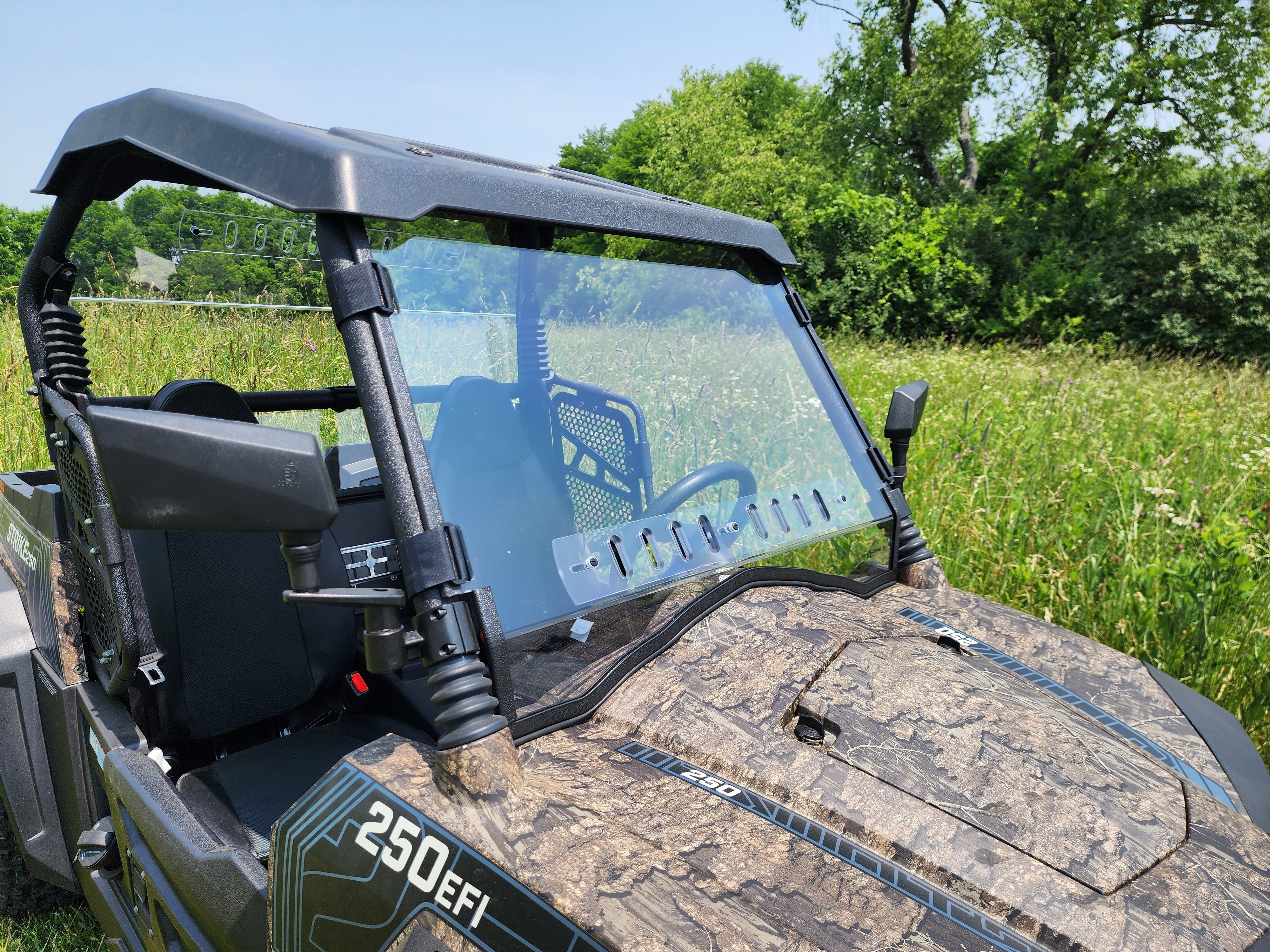 Photo of HiSun Strike 250 - 1 Pc Windshield with Vent and Hard Coat Options by 3 Star UTV - Premium Windshields for UTVs / Side by Sides