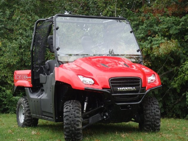 Photo of Honda Big Red - 1 Pc General-Purpose Windshield with Vent and Clamp Options by 3 Star UTV - Premium Windshields for UTVs / Side by Sides