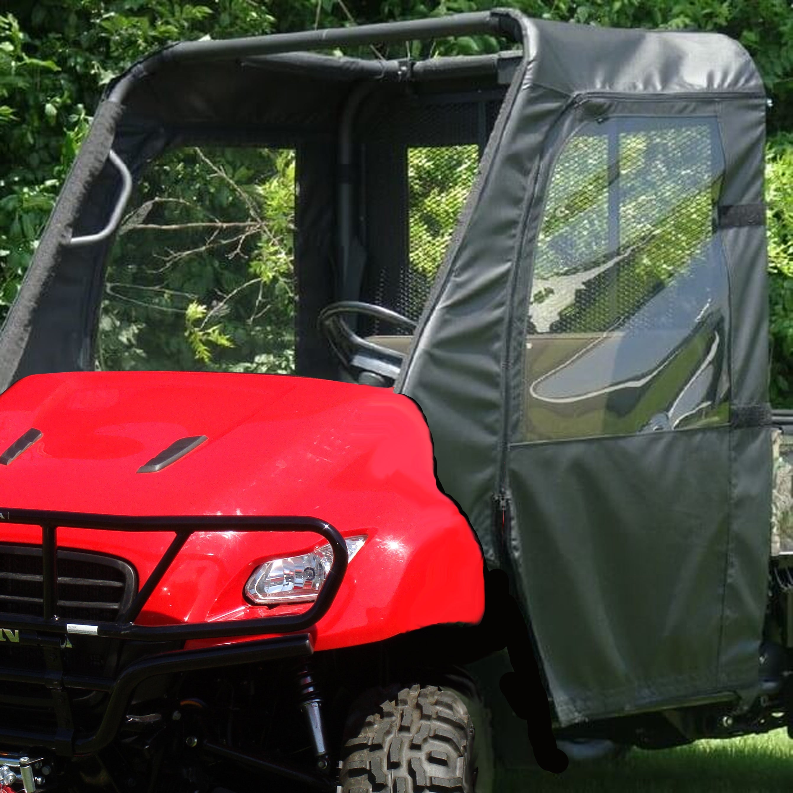 Photo of Honda Big Red - Door/Rear Window Combo by 3 Star UTV - Premium Enclosures for UTVs / Side by Sides