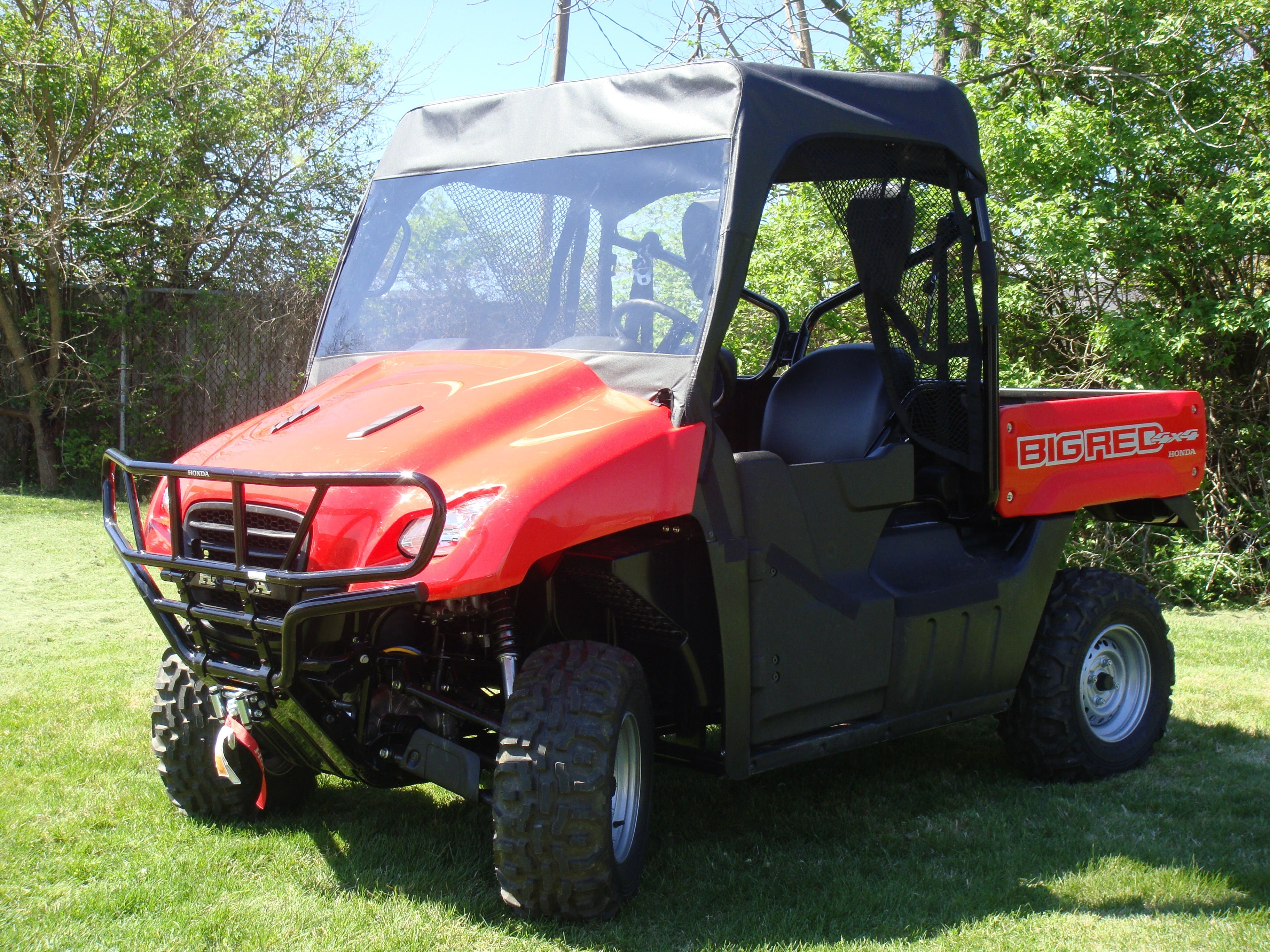 Photo of Honda Big Red - Full Cab Enclosure with Vinyl Windshield by 3 Star UTV - Premium Enclosures for UTVs / Side by Sides
