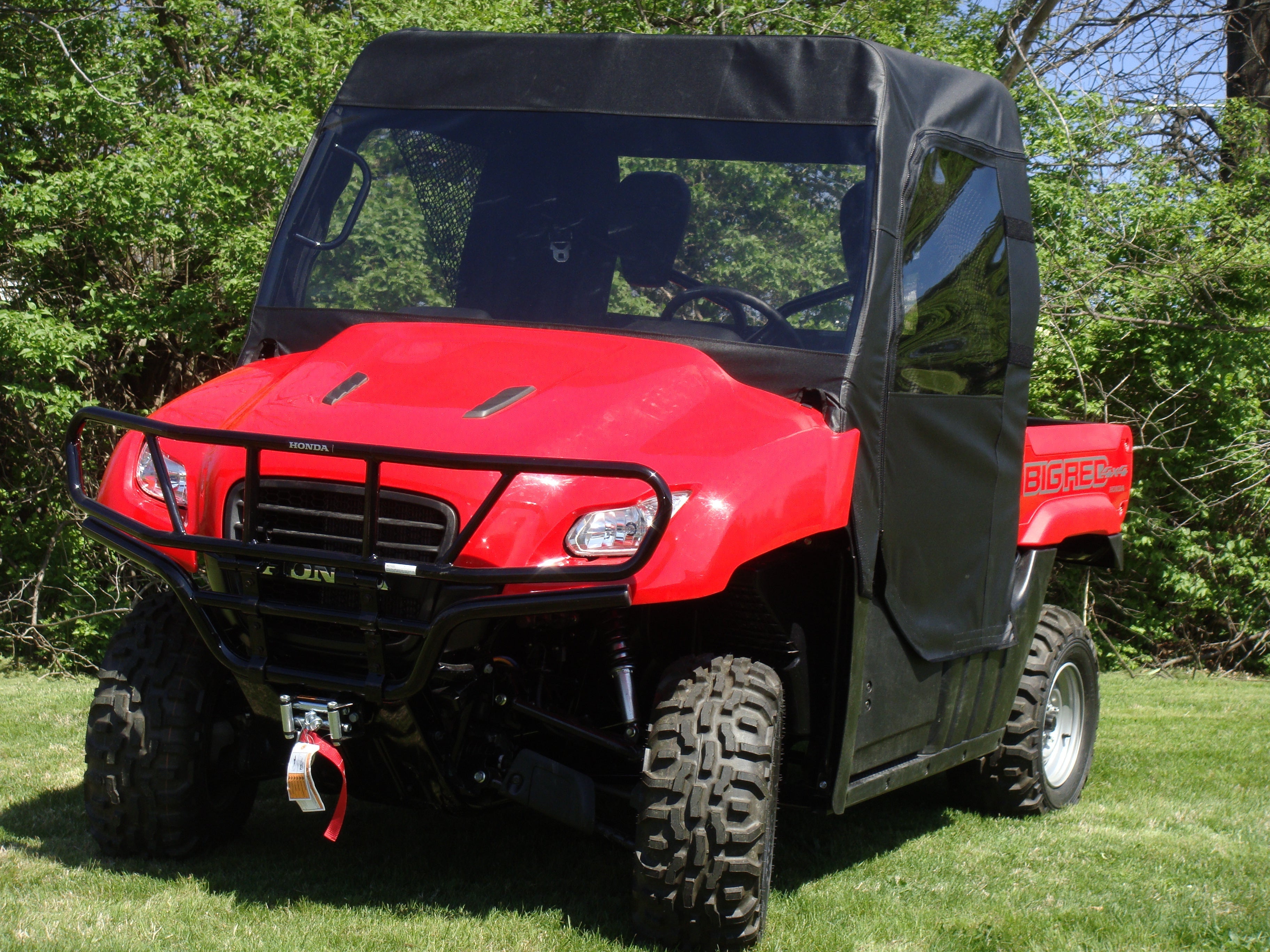 Photo of Honda Big Red - Full Cab Enclosure with Vinyl Windshield by 3 Star UTV - Premium Enclosures for UTVs / Side by Sides