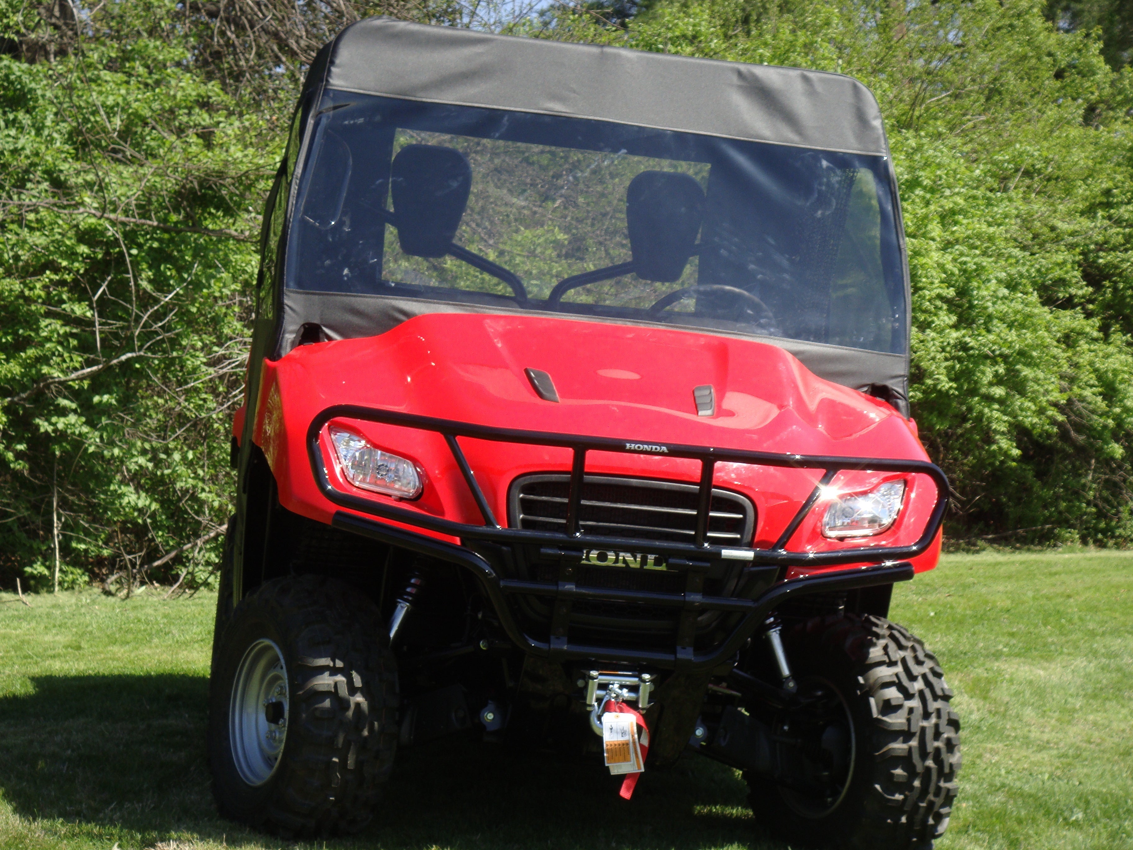 Photo of Honda Big Red - Full Cab Enclosure with Vinyl Windshield by 3 Star UTV - Premium Enclosures for UTVs / Side by Sides