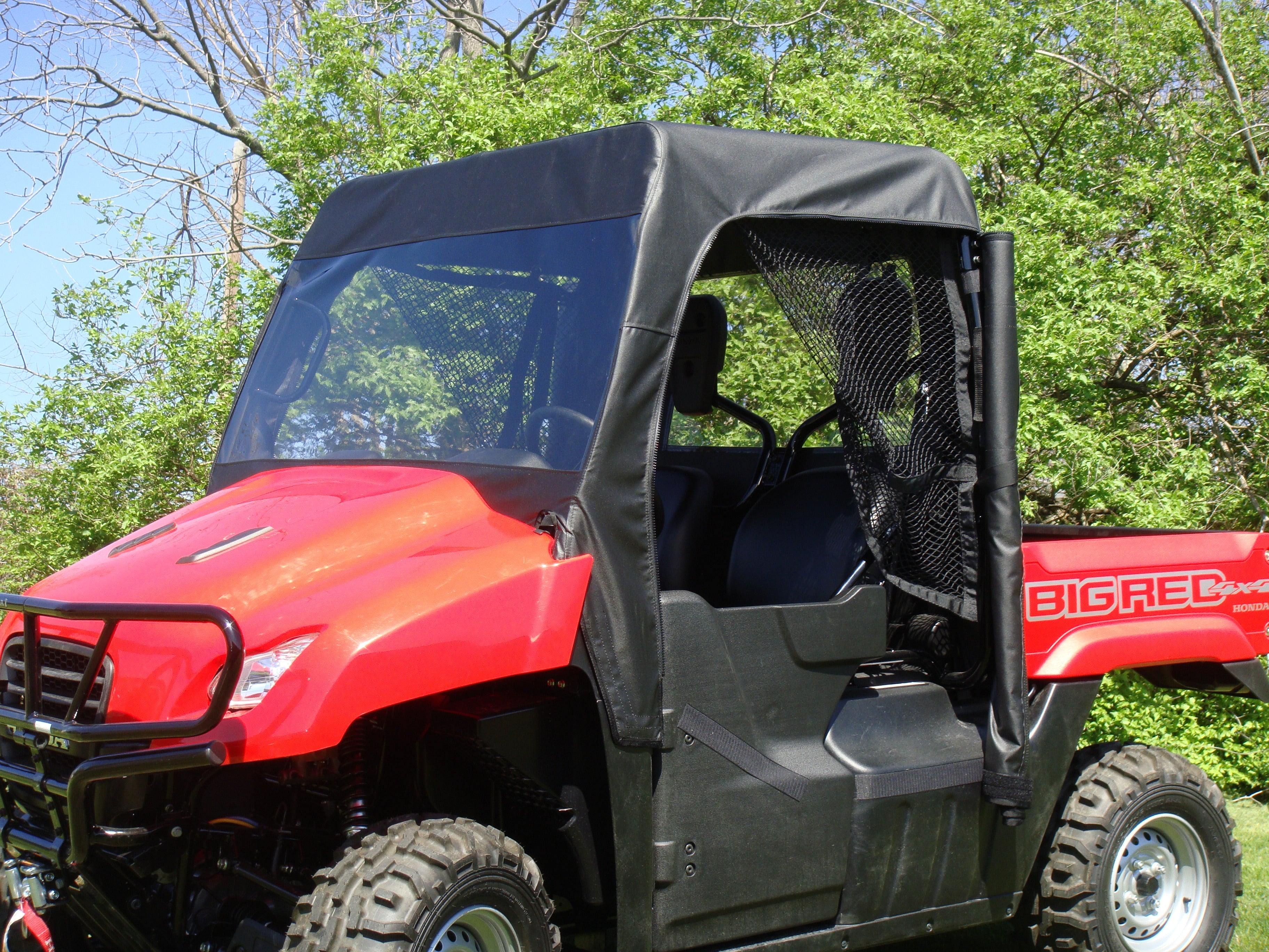 Photo of Honda Big Red - Vinyl Windshield/Top/Rear Combo by 3 Star UTV - Premium Enclosures for UTVs / Side by Sides