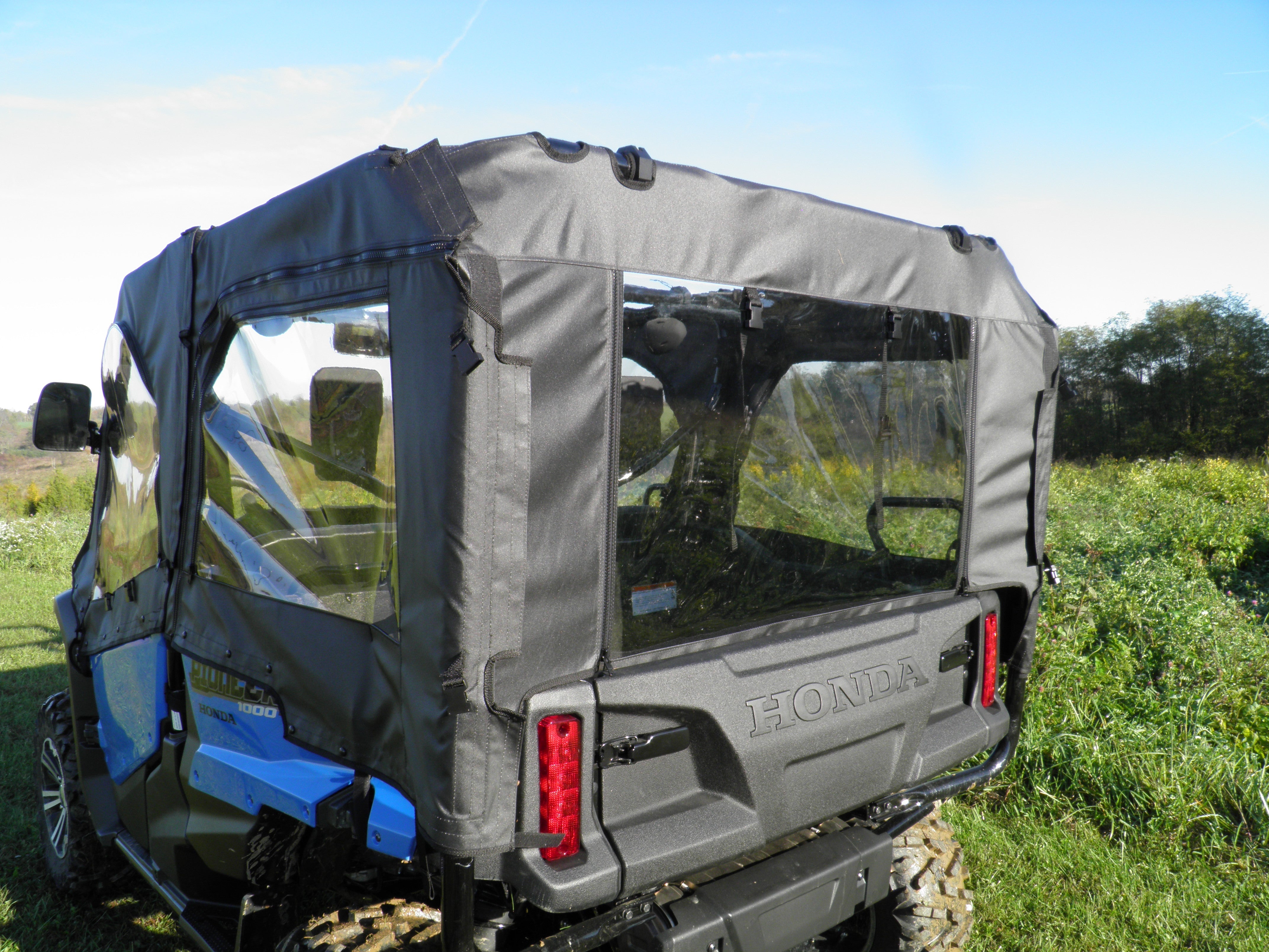 Photo of Honda Pioneer 1000-5 - Door/Rear Window Combo (Upper Doors/Rear Panel) by 3 Star UTV - Premium Enclosures for UTVs / Side by Sides